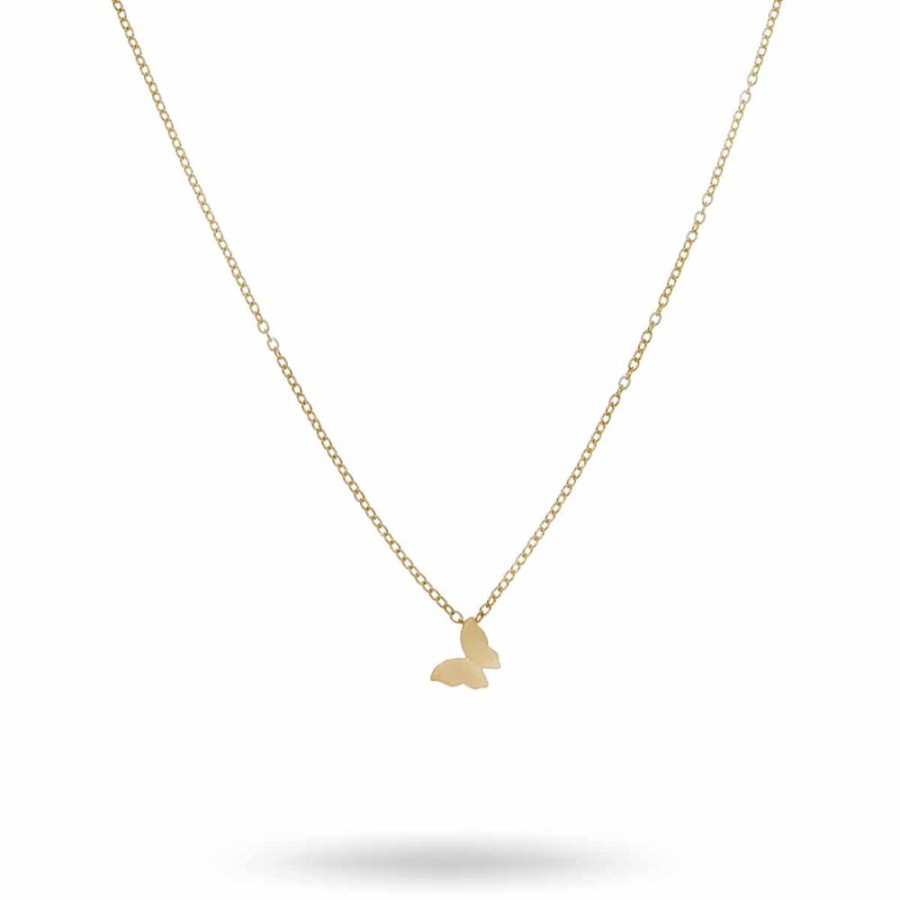 Halsband CU Jewellery | Cu Jewellery – Butterfly Halsband, Guld