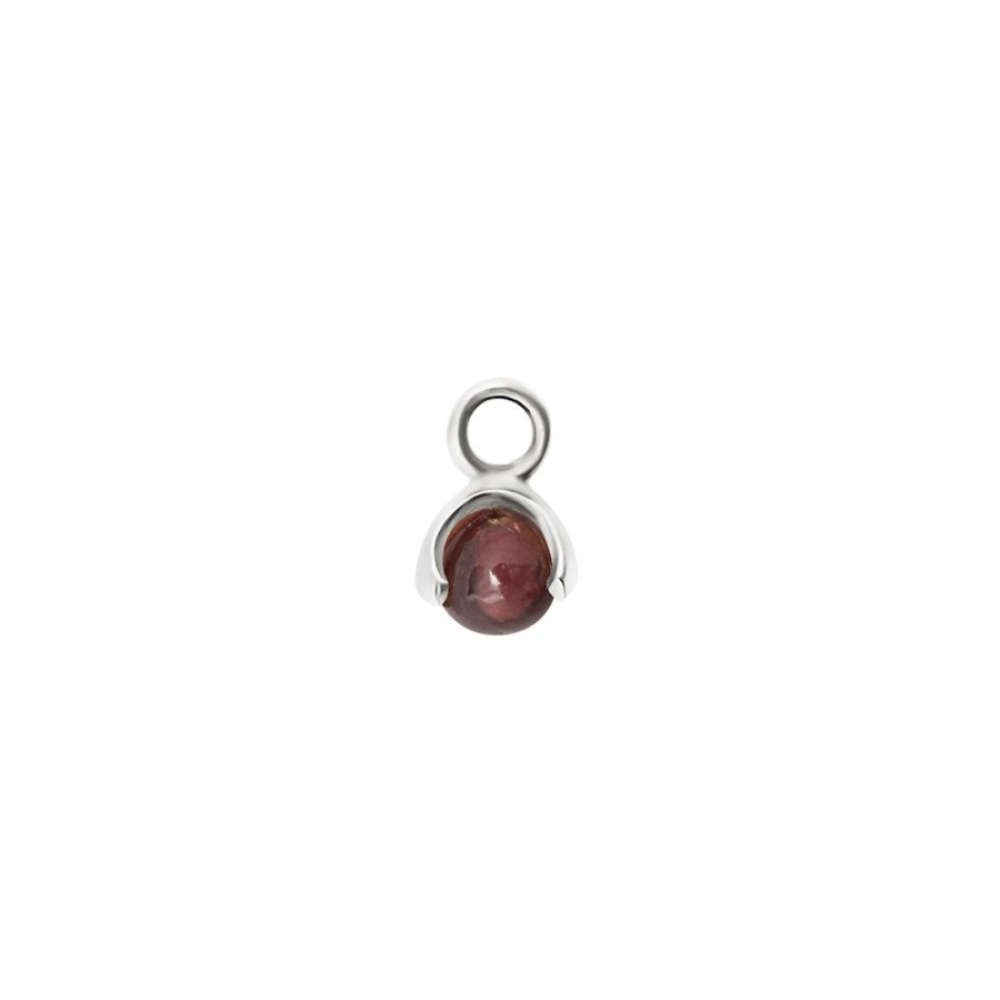 Halsband CU Jewellery | Cu Jewellery – Letters Stone 1 Red Garnet, Hange, Silver