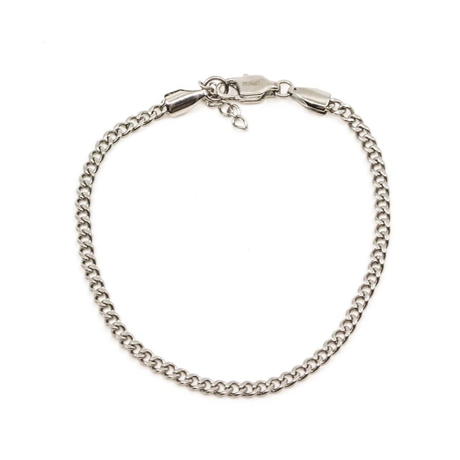 Armband SEVEN EAST | Seven East – Mini Flat Chain Armband, Silver