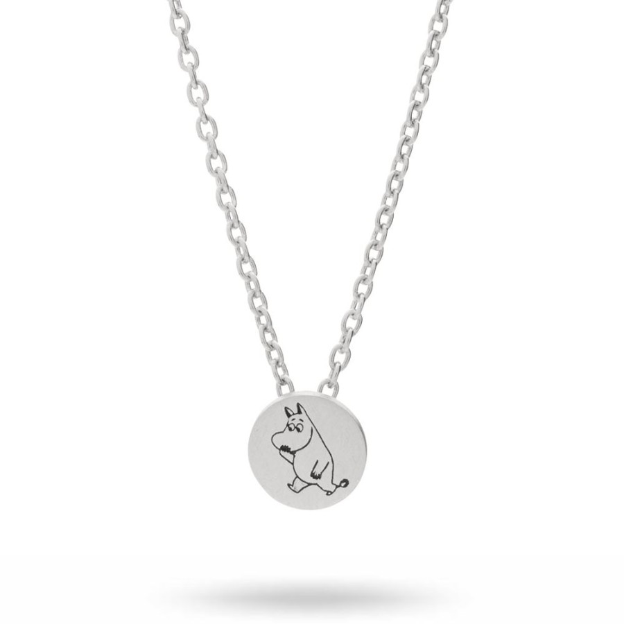 Barnsmycken Noa Kids | Noa Kids – Mumin Knapp Halsband, Silver