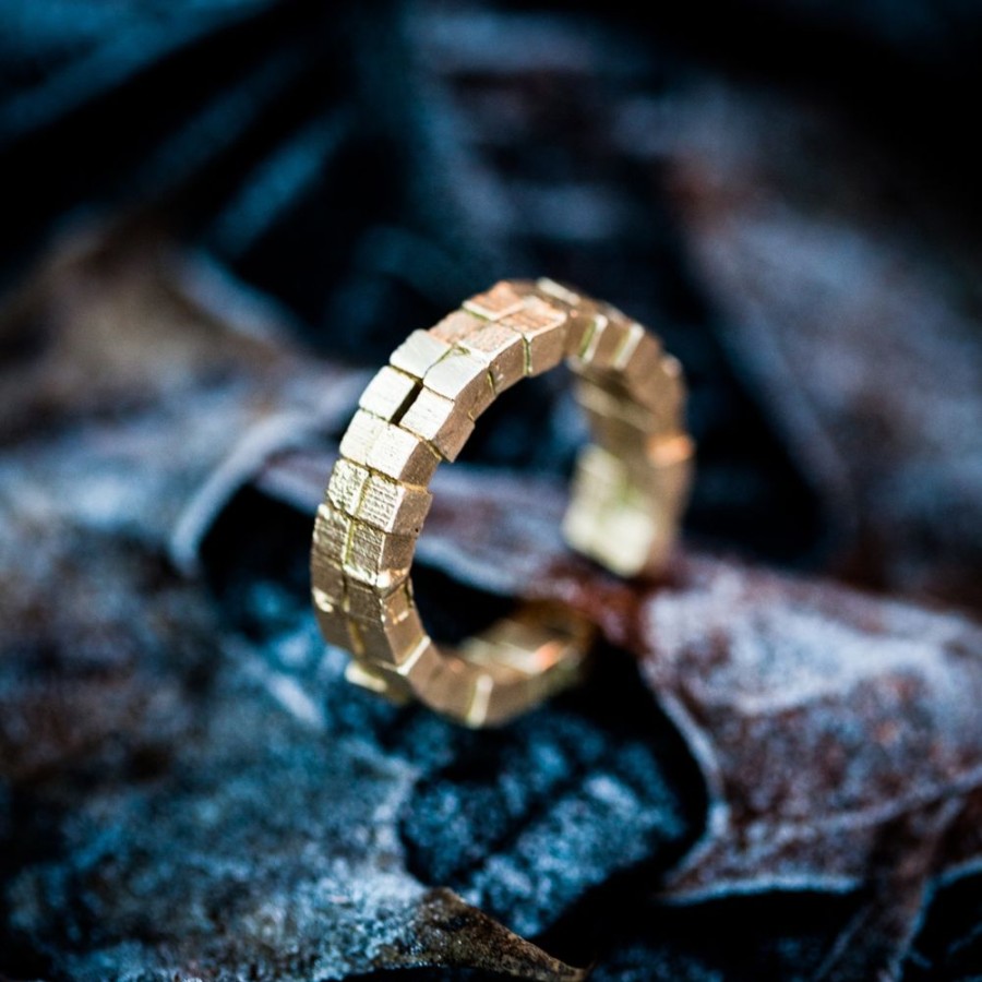 Ringar Lumitoro | Lumitoro – Cubii 2.2 Mini Raw Bronze Ring