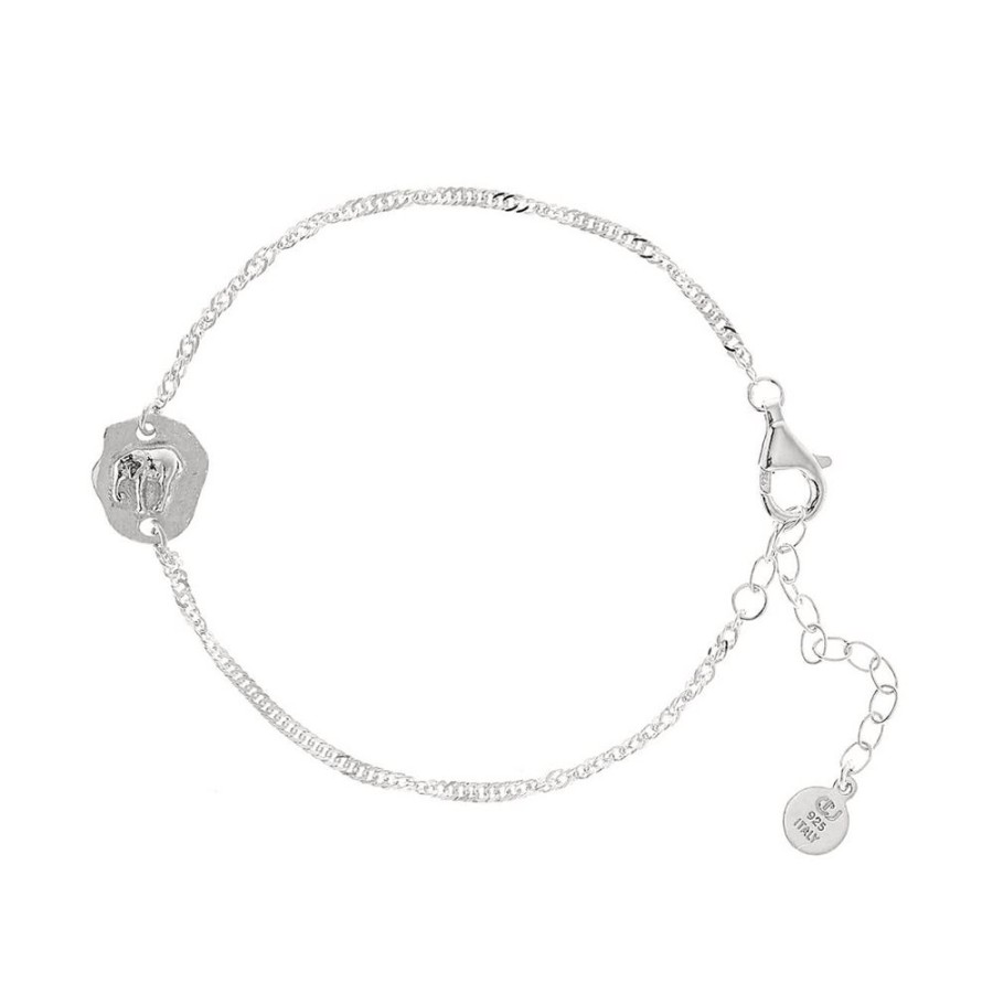 Armband CU Jewellery | Cu Jewellery – Two Elephant Armband, Silver