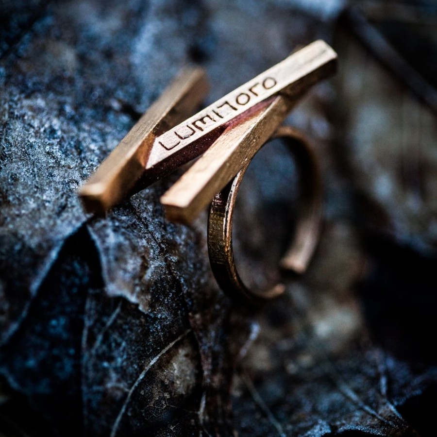 Ringar Lumitoro | Lumitoro – Stickii Iii Raw Bronze Ring