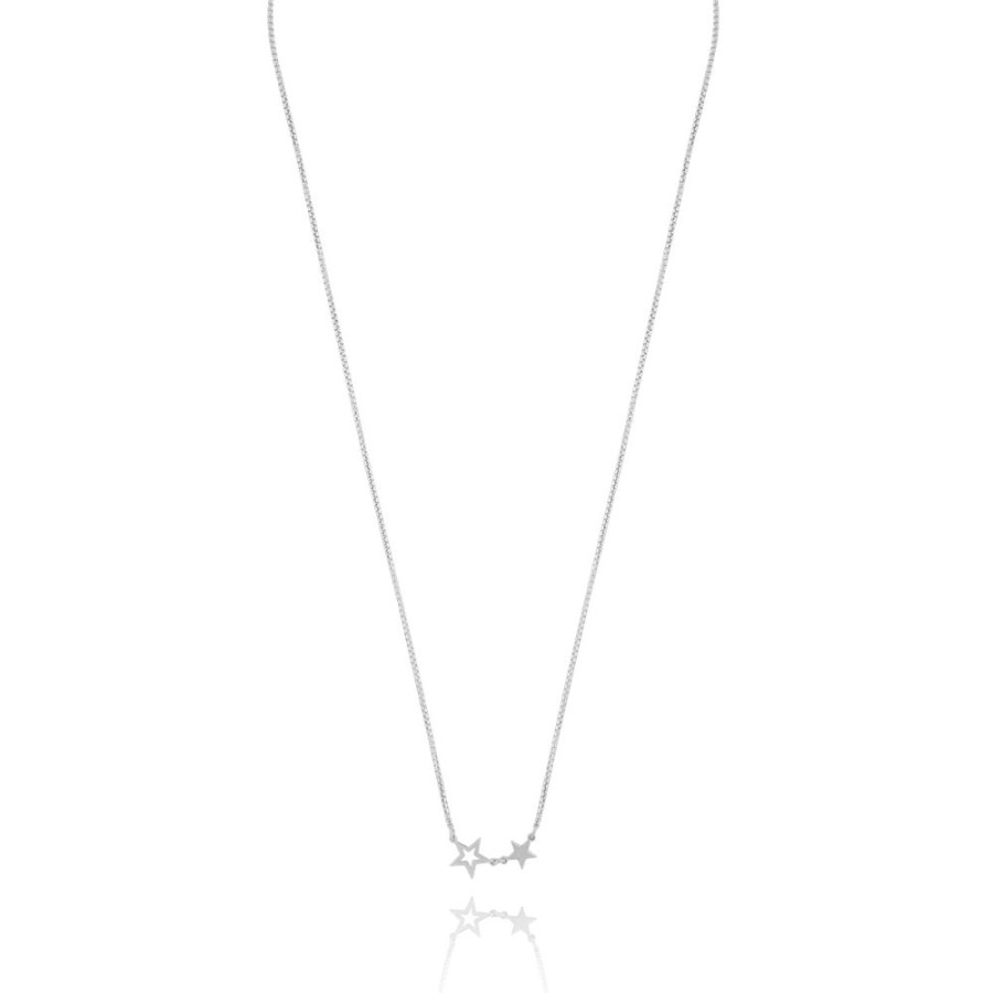 Halsband CU Jewellery | Cu Jewellery – Double Star Halsband, Silver