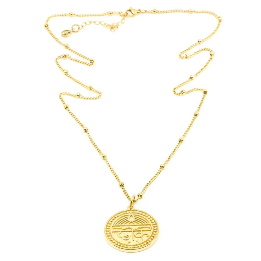 Halsband SEVEN EAST | Seven East – Good Health Amulet Halsband, Guld