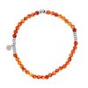 Herrsmycken CU Man | Cu Man – Bear Elastic Armband, Orange/Silver