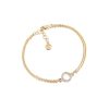 Armband SIF JAKOBS | Biella Piccolo Armband | Guld | Vita Zirkoner