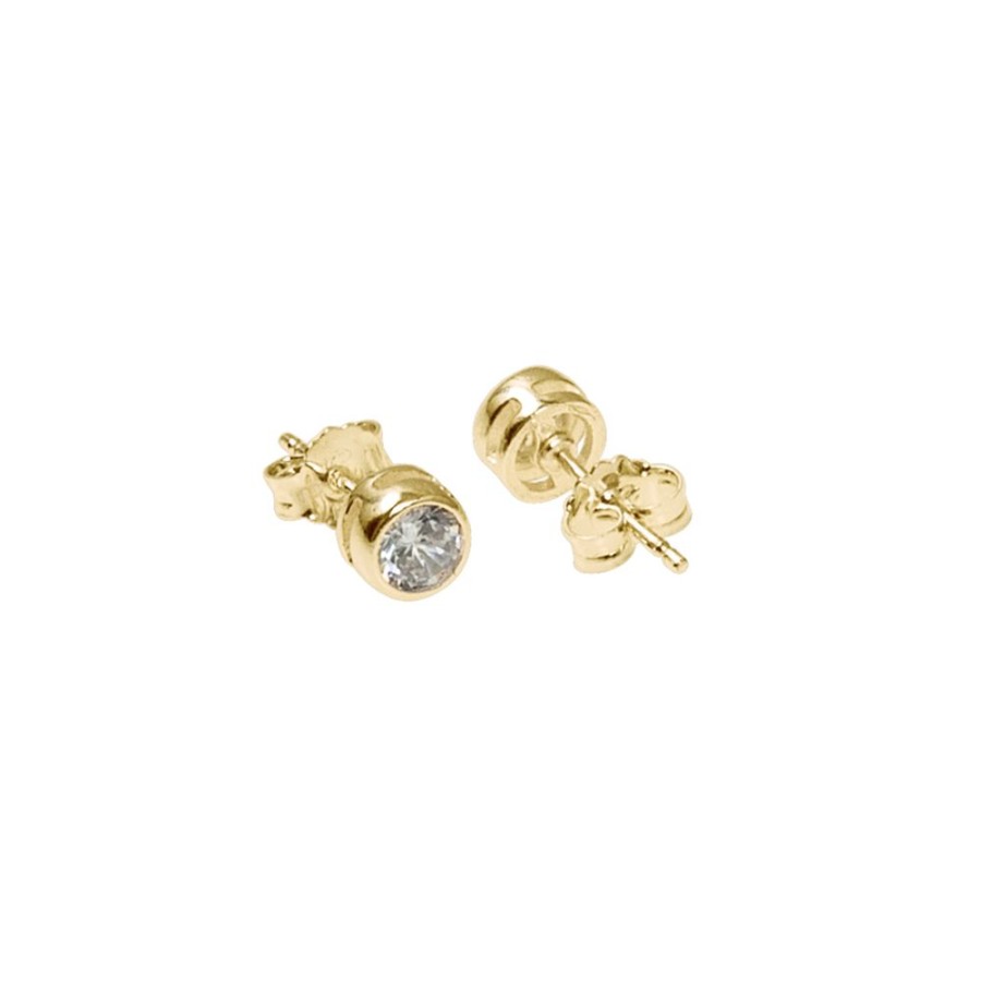 Orhangen CU Jewellery | Cu Jewellery – Cubic Stud Orhangen, Guld