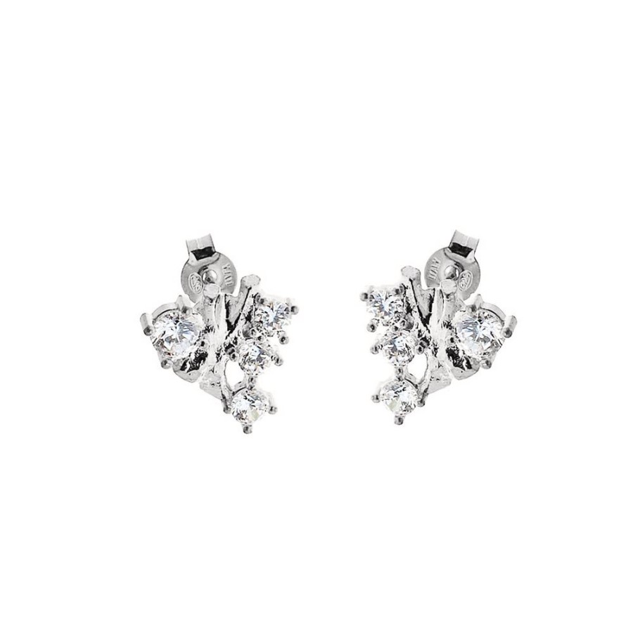 Festsmycken CU Jewellery | Cu Jewellery – Two Cluster Orhangen, Silver