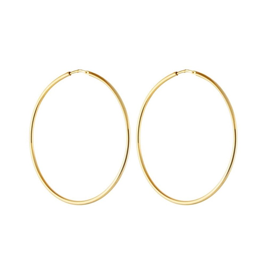 Orhangen CU Jewellery | Cu Jewellery – Letters Big Hoop Orhangen, Guld