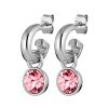 Orhangen Dyrberg Kern | Anna Ss Light Rose Orhangen | Silver