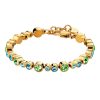 Armband Dyrberg Kern | Teresia Sg Aqua| Green Armband | Guld