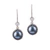 Orhangen Yvone Christa | Yvone Christa – Morning Dew Drop Orhangen, Dark Grey Pearl/Crystal