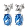 Orhangen Dyrberg Kern | Antonia Ss Light Blue|Crystal Orhangen | Silver