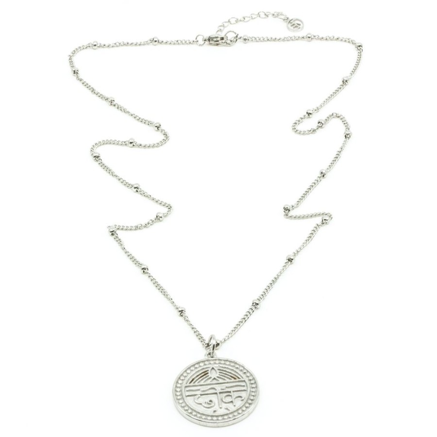 Halsband SEVEN EAST | Seven East – Good Health Amulet Halsband, Silver