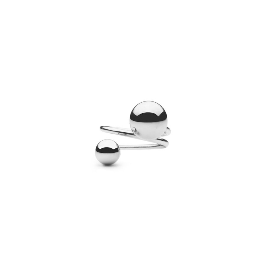 Ringar CU Jewellery | Cu Jewellery – Globe Big Ring 17,5 Silver