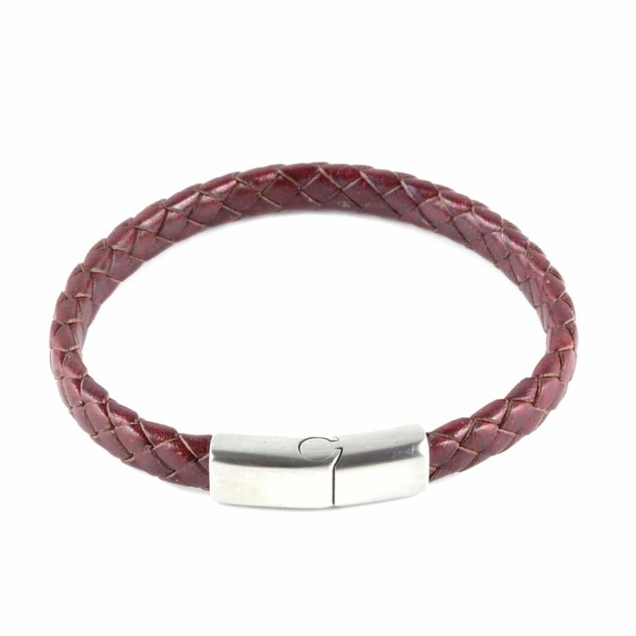 Herrsmycken 7EAST MAN | Seven/East – Fredrik Laderarmband, Rott