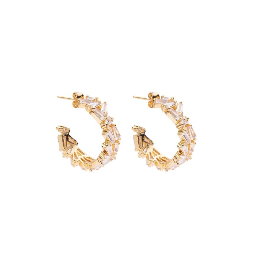 Orhangen 1 SÂINT AVENUE | 1 Saint Avenue – Baguette Hoops Guld