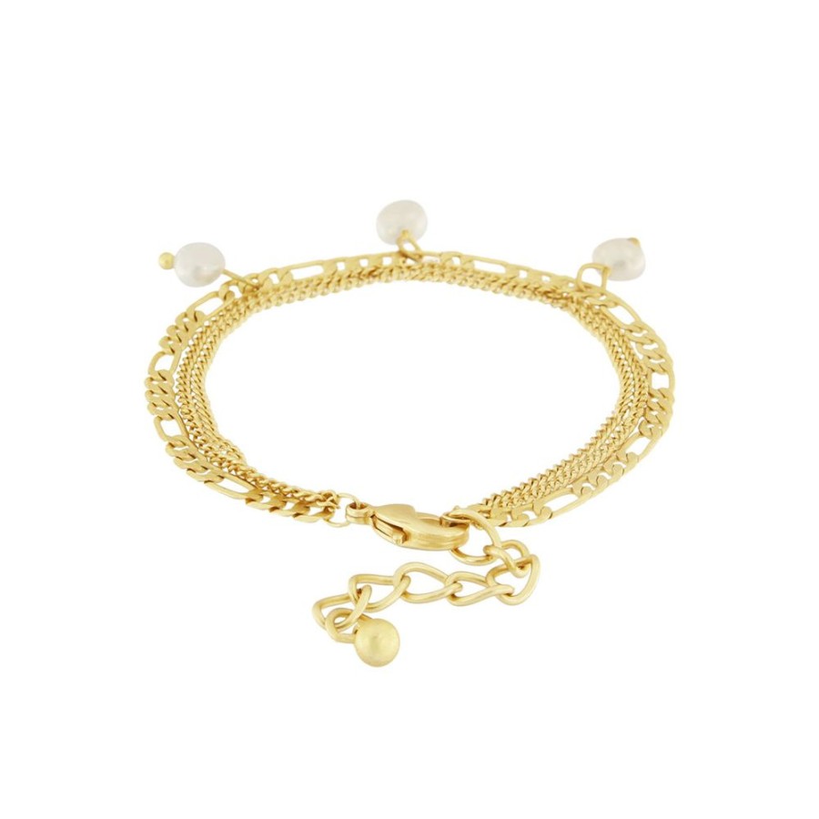 Armband Dansk Copenhagen | Dansk Copenhagen – Audrey Figaro Perle Armband, Guld