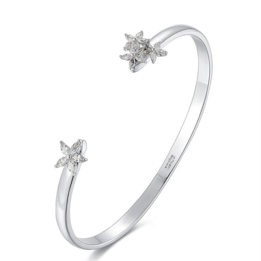 Armband Pantolin Bagatelle | Pantolin Bagatelle – Flower Bangle Armband, Silver