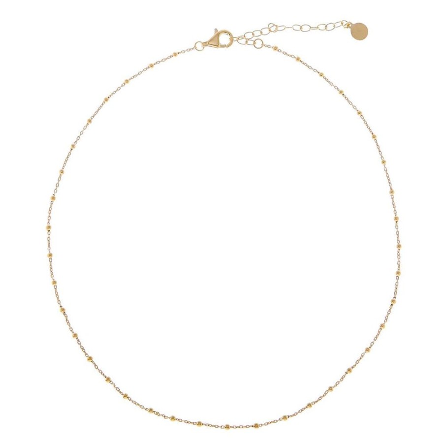 Halsband CU Jewellery | Cu Jewellery – Two Beaded Halsband, Guld