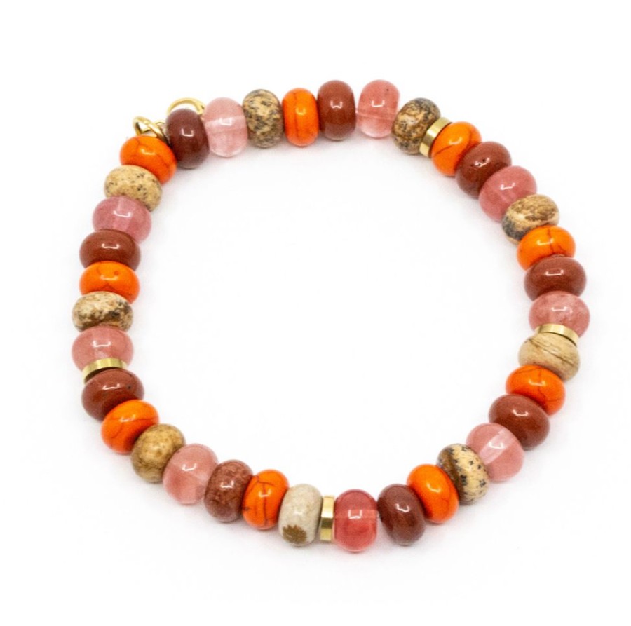 Armband SEVEN EAST | Chunky Gem Armband Orange