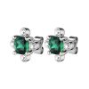 Orhangen Dyrberg Kern | Gigi Ss Emerald Green Orhangen | Silver