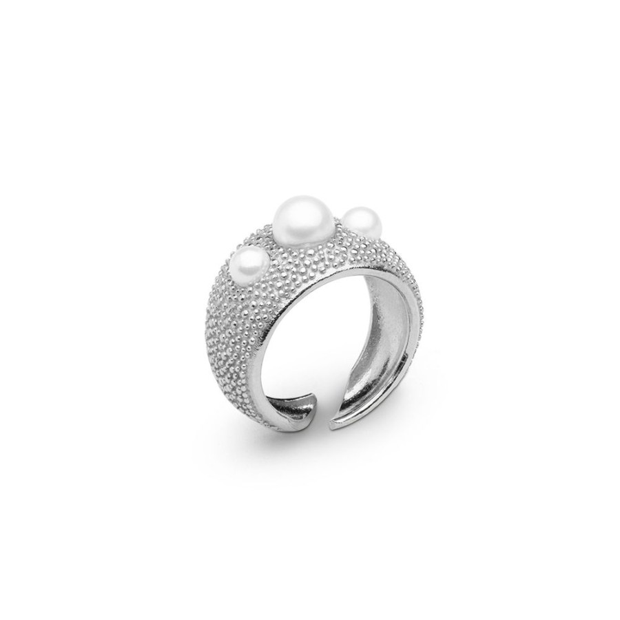 Ringar CU Jewellery | Cu Jewellery – Pearl Bubble Ring, Silver