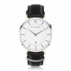 Herrsmycken By Billgren | By Billgren – Douglas White/Black Leather, Klocka