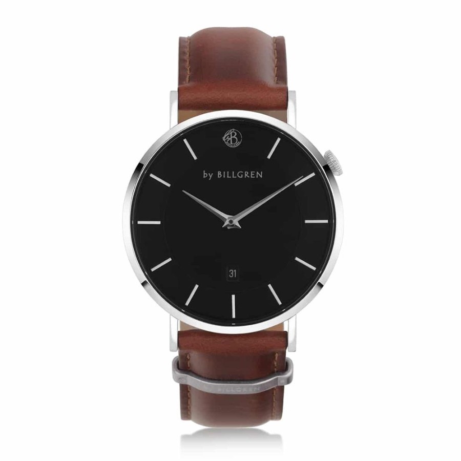 Herrsmycken By Billgren | By Billgren – Douglas Black/Brown Leather, Klocka