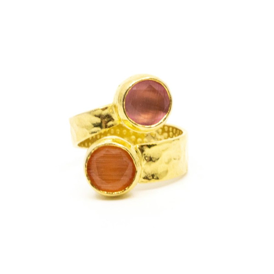 Ringar SEVEN EAST | Double Tau Ring Rosa